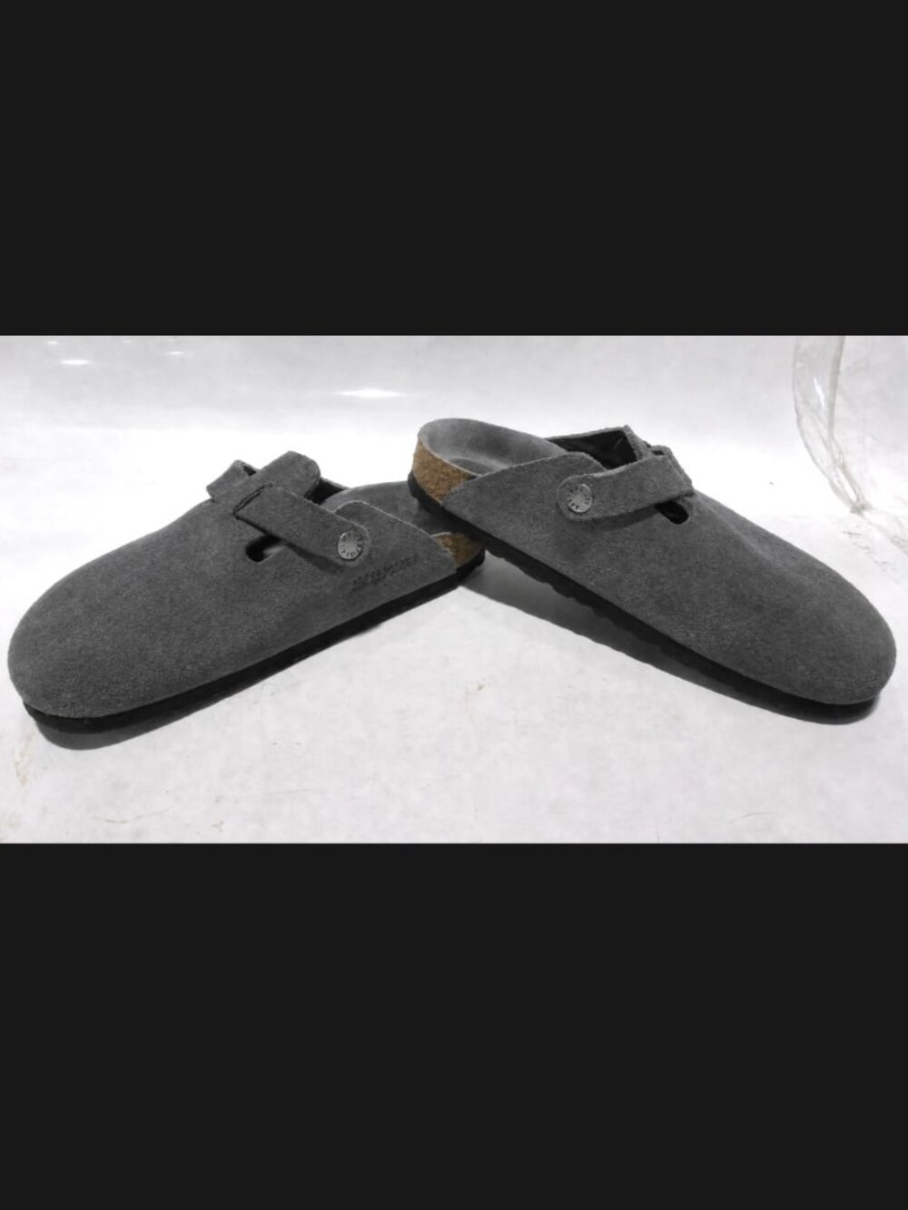 Birkenstock Boston Soft Footbed Taupe Tan Suede Clogs Size 40 L9 M7 Reg Sandals